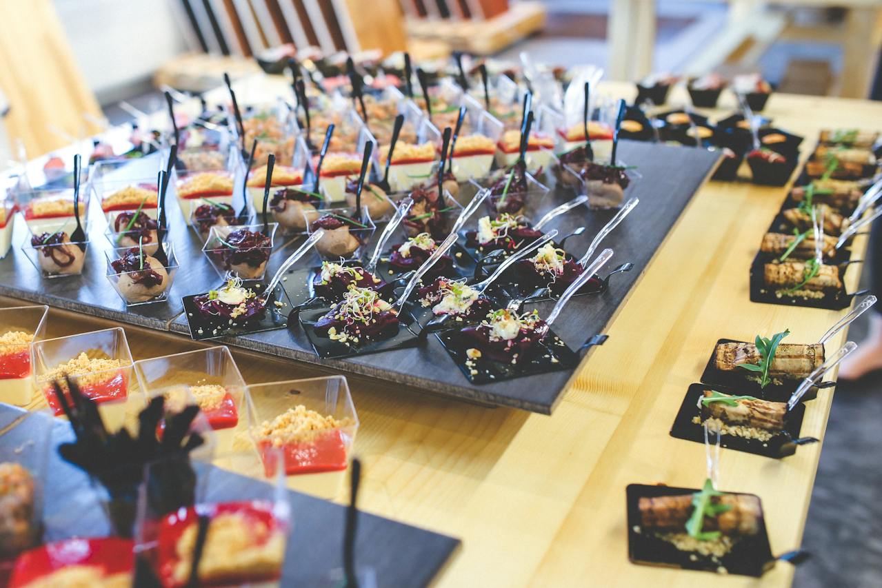 Plato de alta cocina de Blue Moon Catering